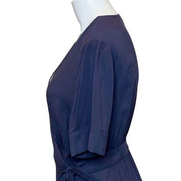Express navy blue short sleeve wrap dress size S - Picture 4 of 11